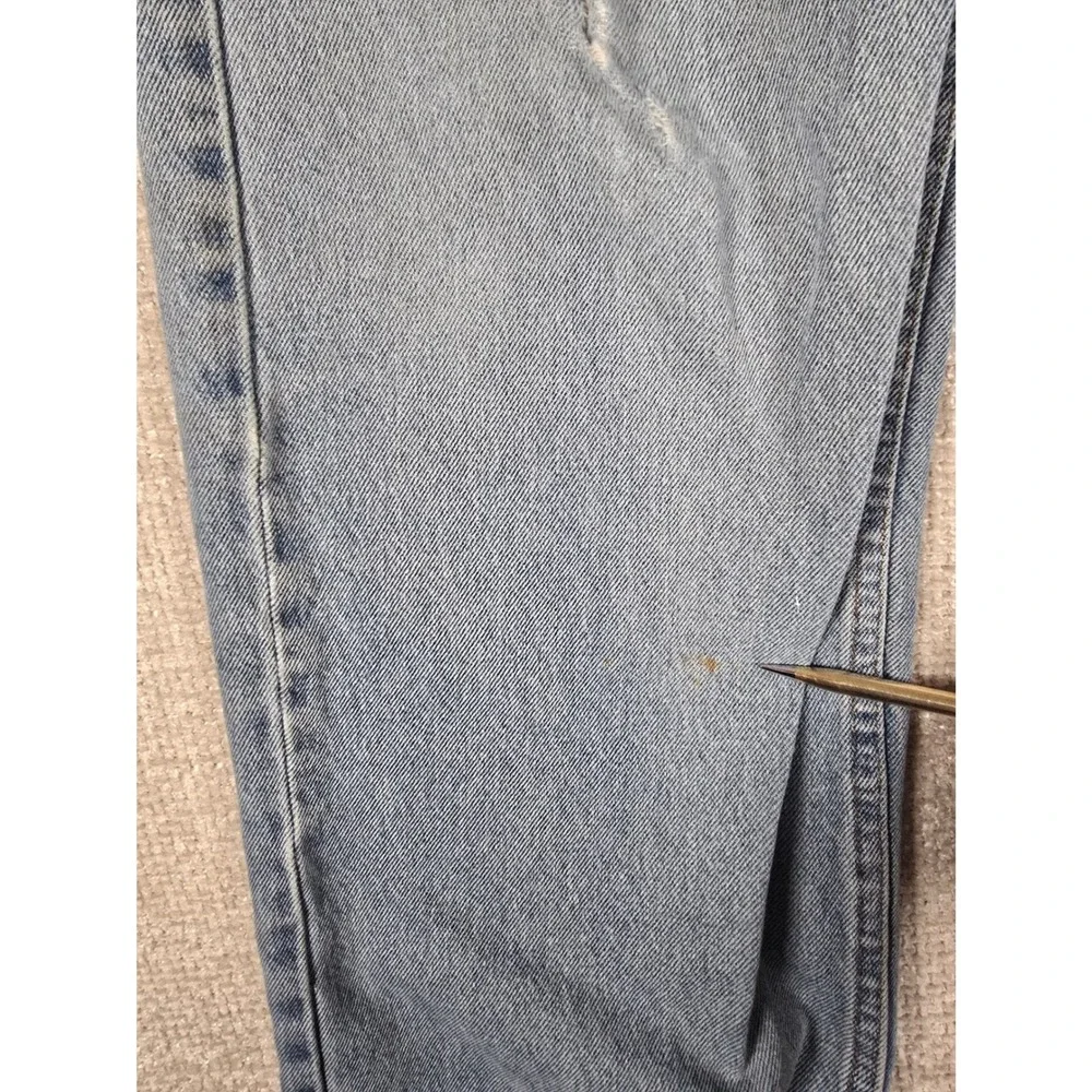 Faded Glory Mens Relaxed Fit Distressed Light Wash Blue‎ Denim Jeans 36x33